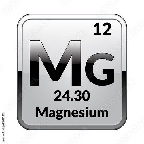 The periodic table element Magnesium.Vector.
