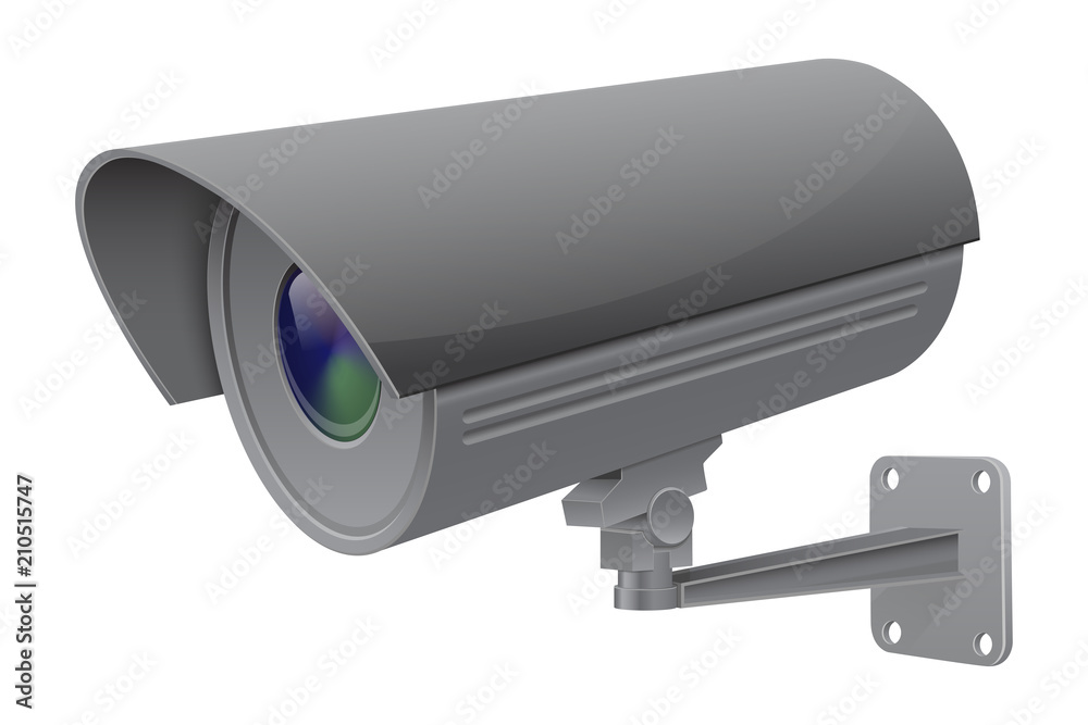 Security camera. Gray CCTV surveillance system Security camera. Gray CCTV surveillance system
