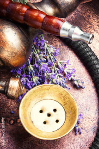 Asian tobacco hookah with lavender aroma