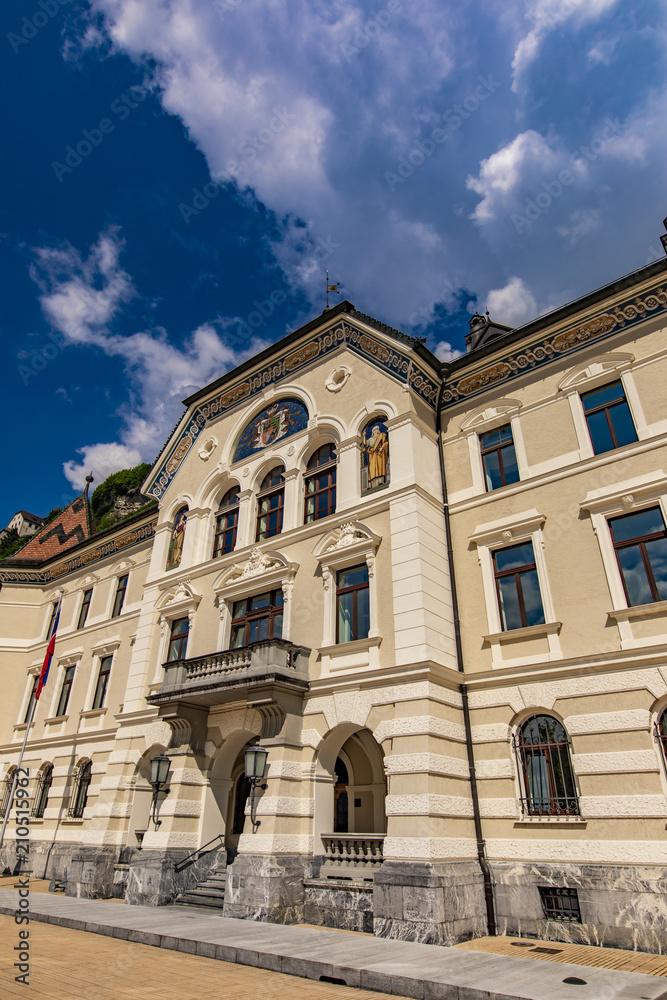 Liechtenstein National Archives building in Vaduz