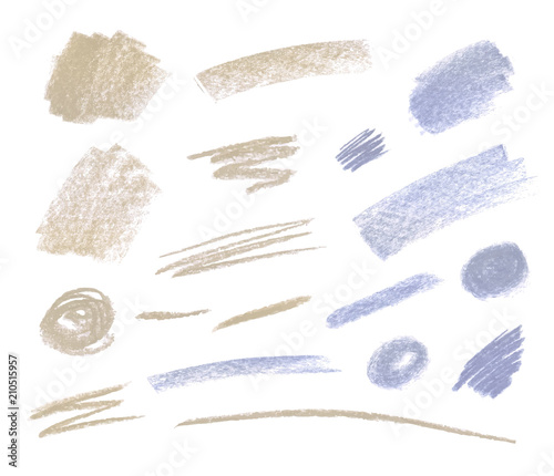 Vector Set of Patel Crayons, Brush Stroke Templates.
