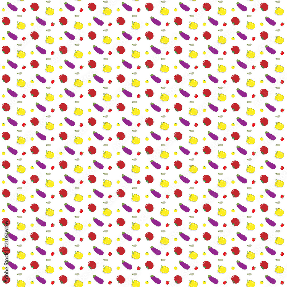 Vector, pattern, vegetables on white background Vector, pattern, vegetables on white background