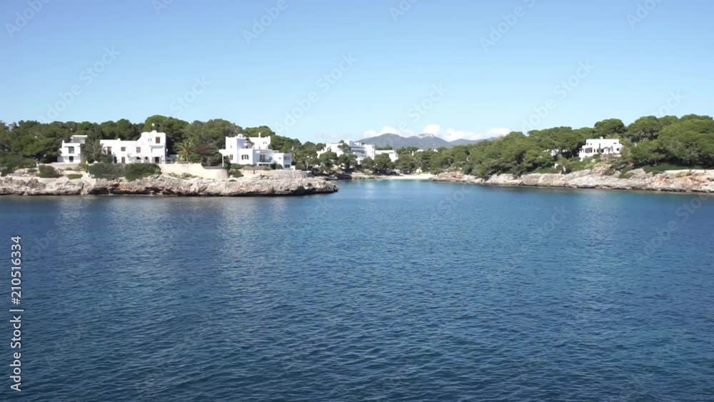 Idyllic coast view of Cala DOr Majorca island, Mediterranean Sea Coast Spain Idyllic coast view of Cala DOr Majorca island, Mediterranean Sea Coast Spain