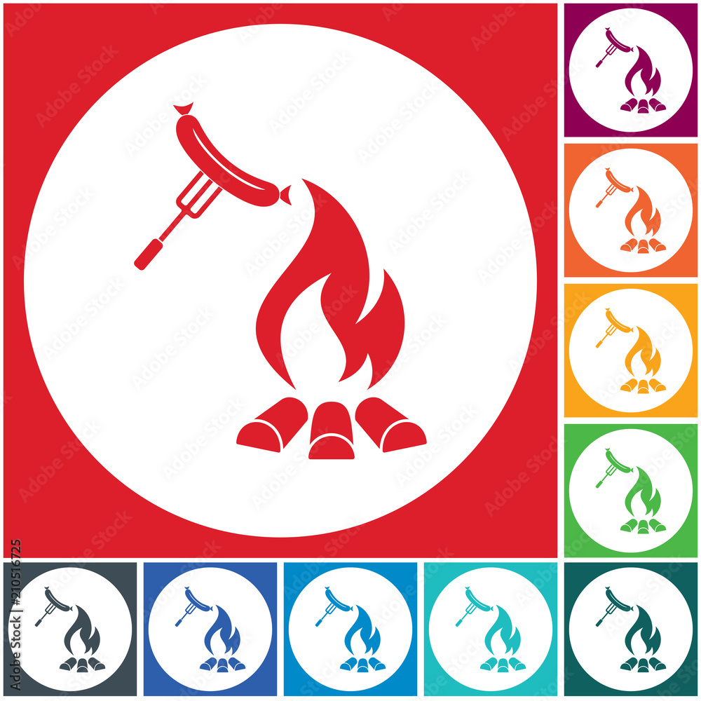 Barbecue sausage icon Barbecue sausage icon