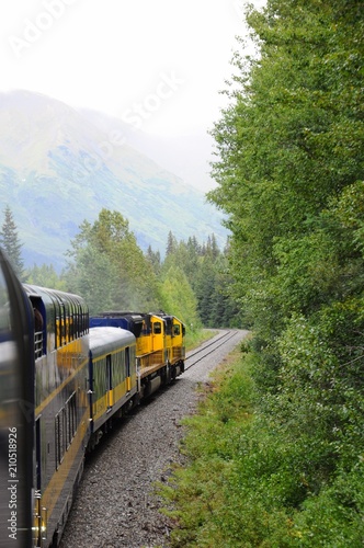 Scenic Alaska Railroad and sightseeing train