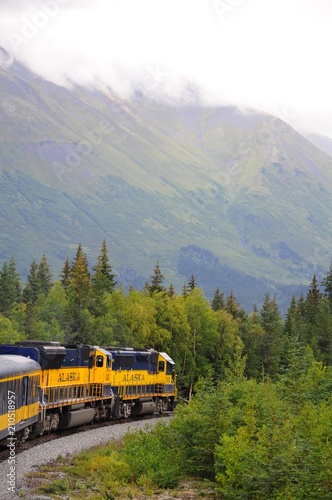 Scenic Alaska Railroad and sightseeing train