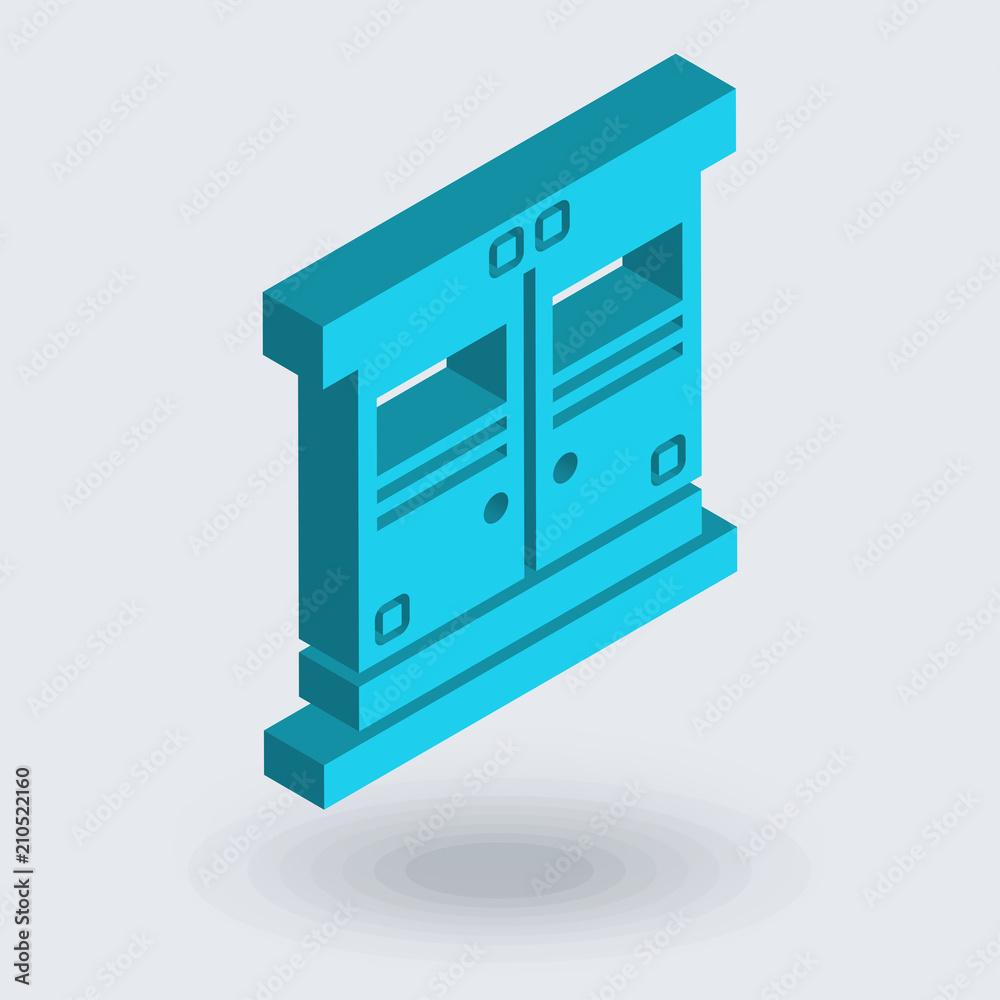 Entrance icon vector isolated on white background for your web and mobile app design, Entrance logo concept , isometric 3D icon Entrance icon vector isolated on white background for your web and mobile app design, Entrance logo concept , isometric 3D icon