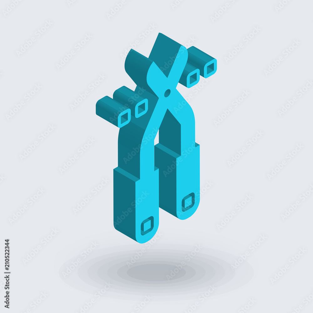 Pruners icon vector isolated on white background for your web and mobile app design, Pruners logo concept , isometric 3D icon Pruners icon vector isolated on white background for your web and mobile app design, Pruners logo concept , isometric 3D icon
