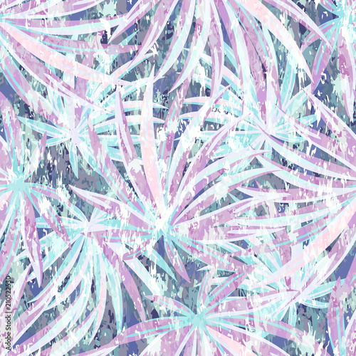Seamless exotic pattern with abstract tropical plants. Vector modern design for paper, wallpaper, fabric, cover.