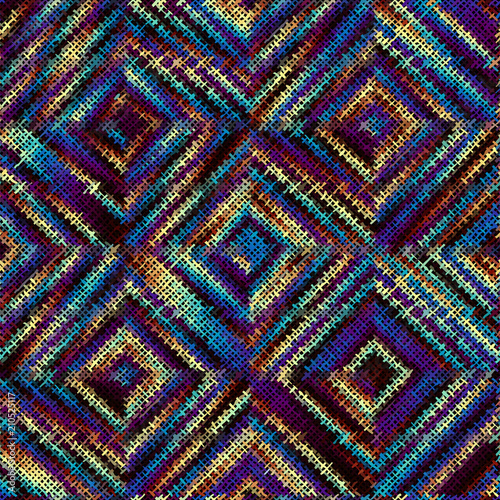 Seamless background pattern. Imitation of a texture of rough canvas painted with paint.