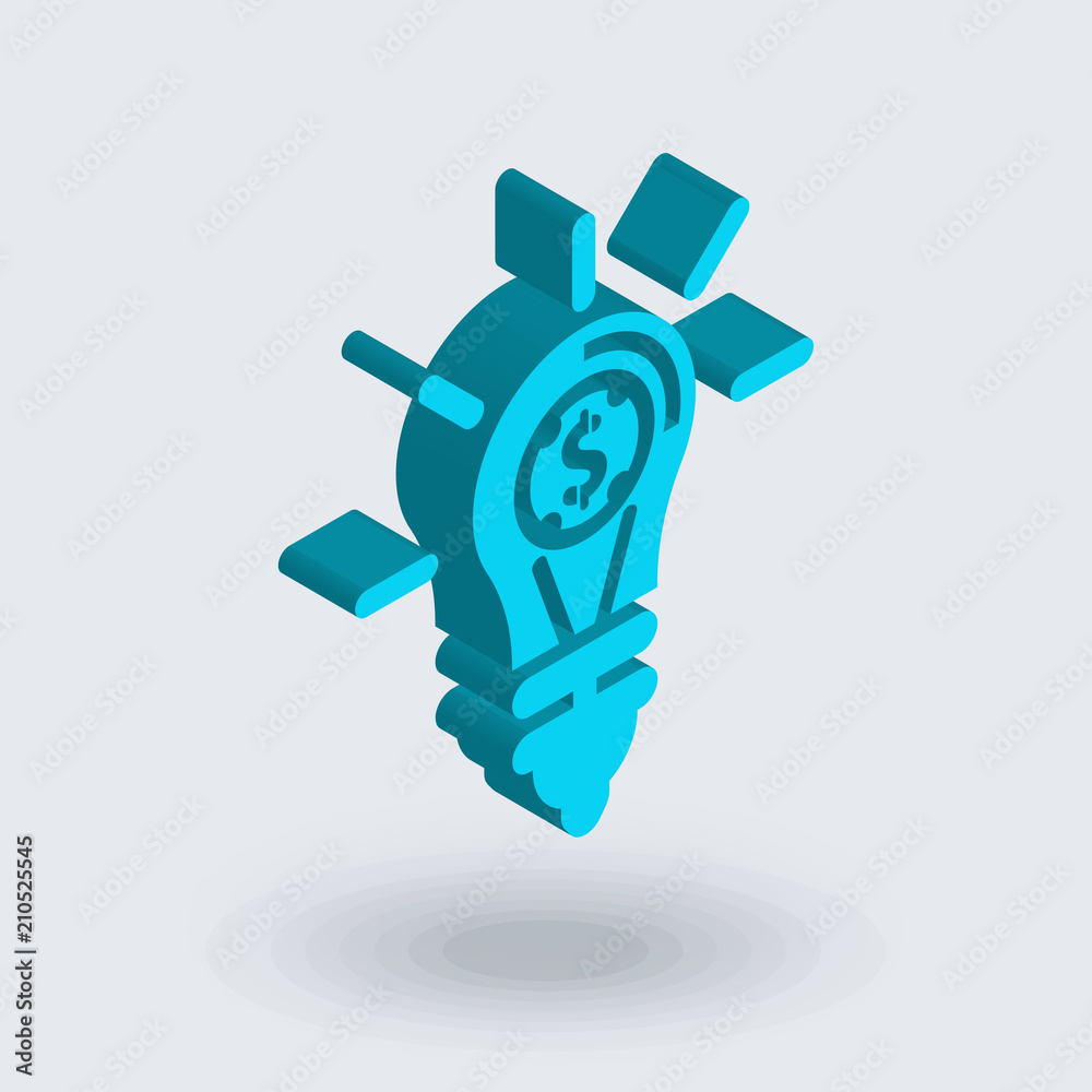 Invention icon vector sign and symbol isolated on white background, Invention logo concept , isometric 3D icon Invention icon vector sign and symbol isolated on white background, Invention logo concept , isometric 3D icon