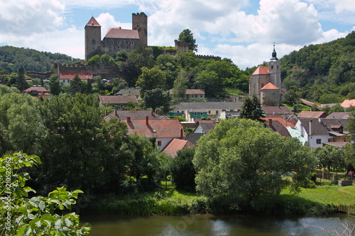 View of Hardegg with the castle in Lower Austria 