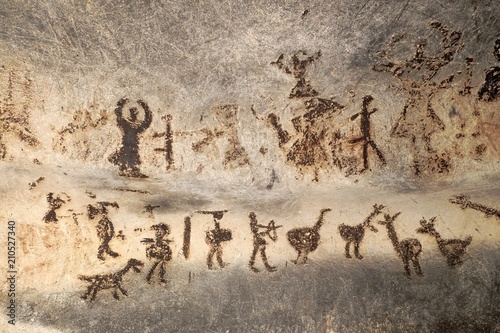 Prehistoric Paintings Of Magura Cave, Bulgaria photo
