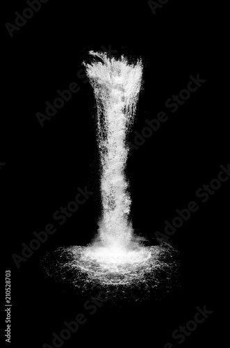 waterfall isolated on the black background Stock Photo | Adobe Stock