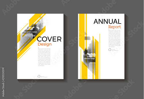 yellow modern abstract layout background modern cover design book cover Brochure cover  template,annual report, magazine and flyer Vector a4