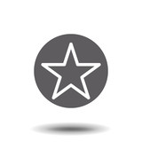 Rating star line icon.