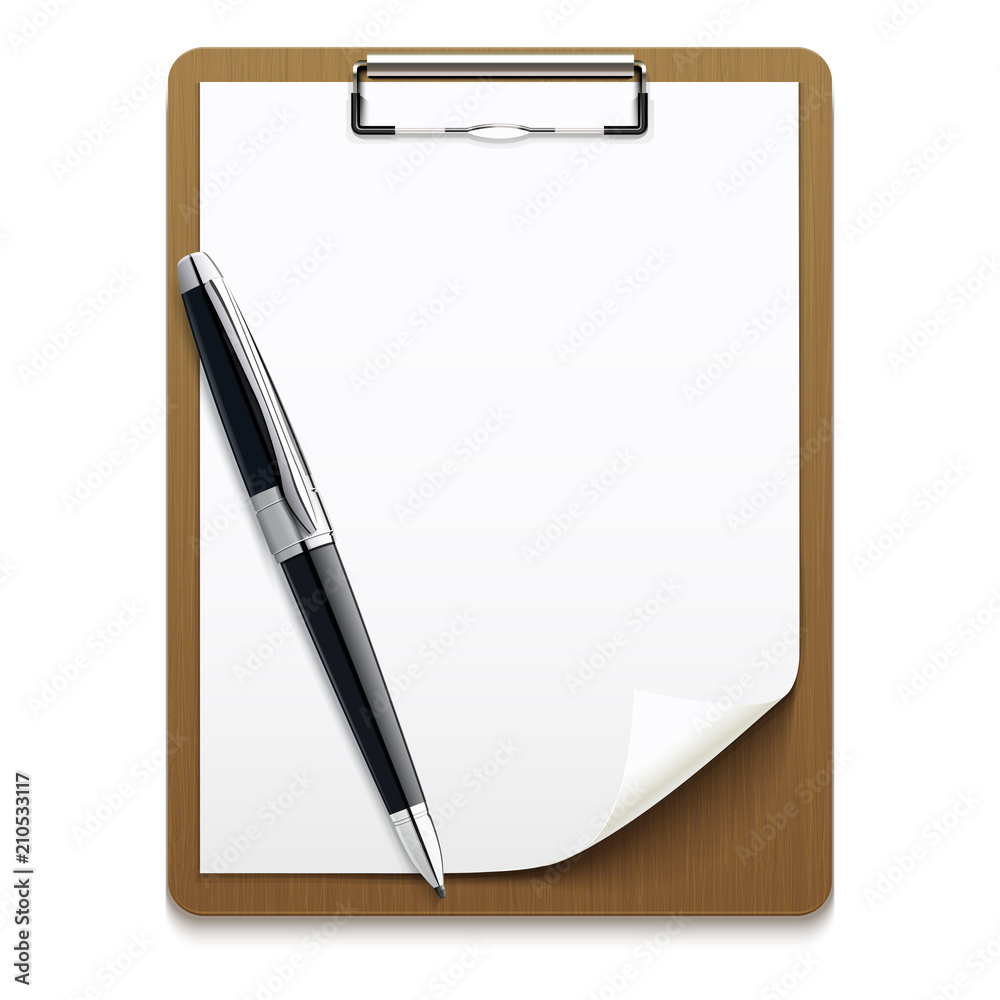 Clipboard with pen