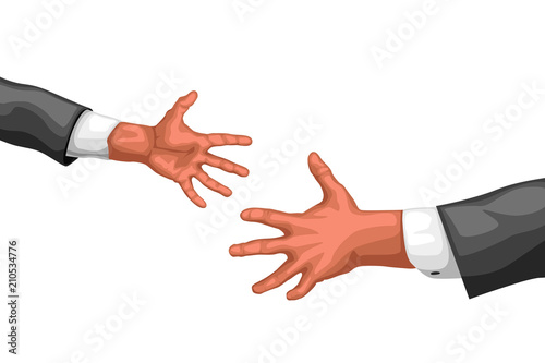 businessmen handshaking isolated