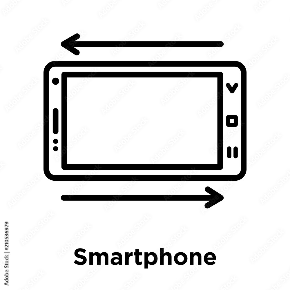 Smartphone icon vector sign and symbol isolated on white background, Smartphone logo concept Smartphone icon vector sign and symbol isolated on white background, Smartphone logo concept
