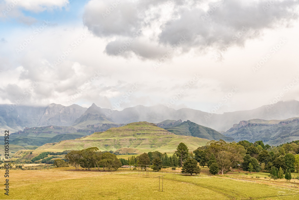 Drakensberg at Garden Castle. Rhino Peak is visible Drakensberg at Garden Castle. Rhino Peak is visible