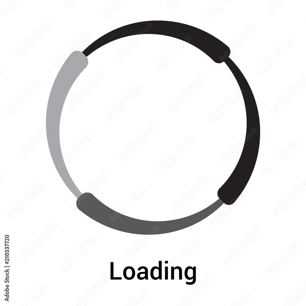 Loading icon vector sign and symbol isolated on white background, Loading logo concept Loading icon vector sign and symbol isolated on white background, Loading logo concept
