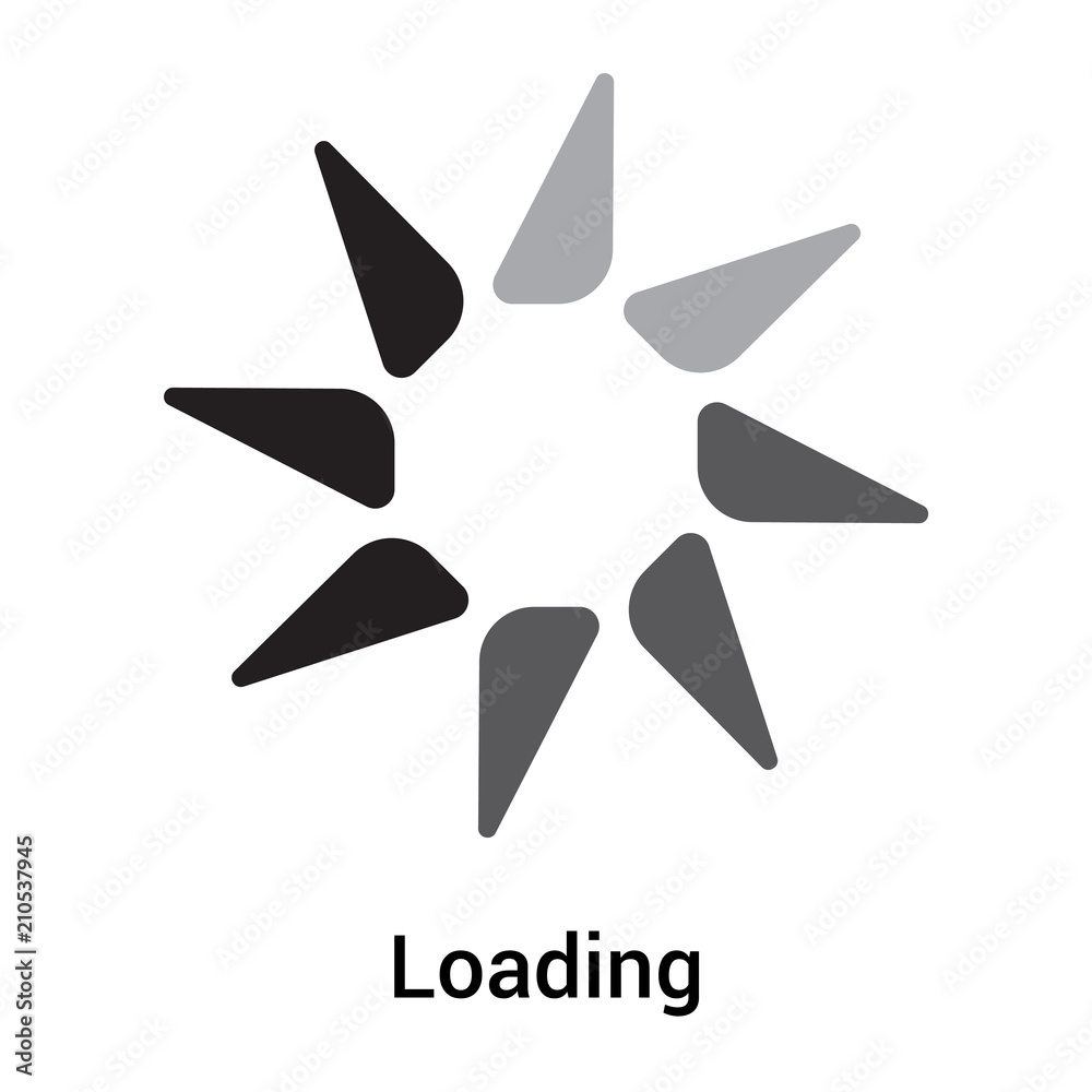 Obraz premium Loading icon vector sign and symbol isolated on white background, Loading logo concept