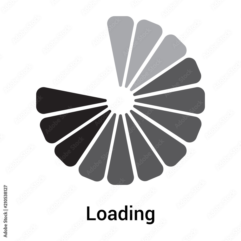 Loading icon vector sign and symbol isolated on white background, Loading logo concept Loading icon vector sign and symbol isolated on white background, Loading logo concept