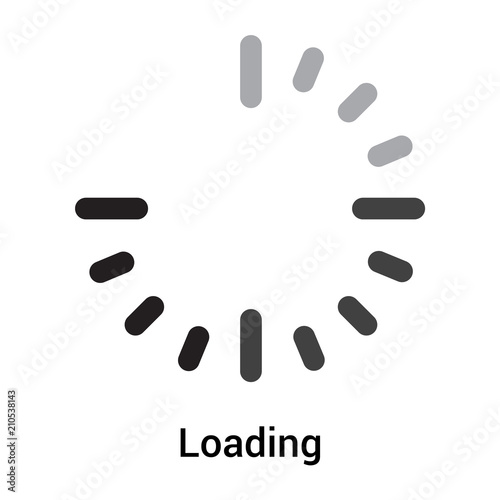 Loading icon vector sign and symbol isolated on white background, Loading logo concept