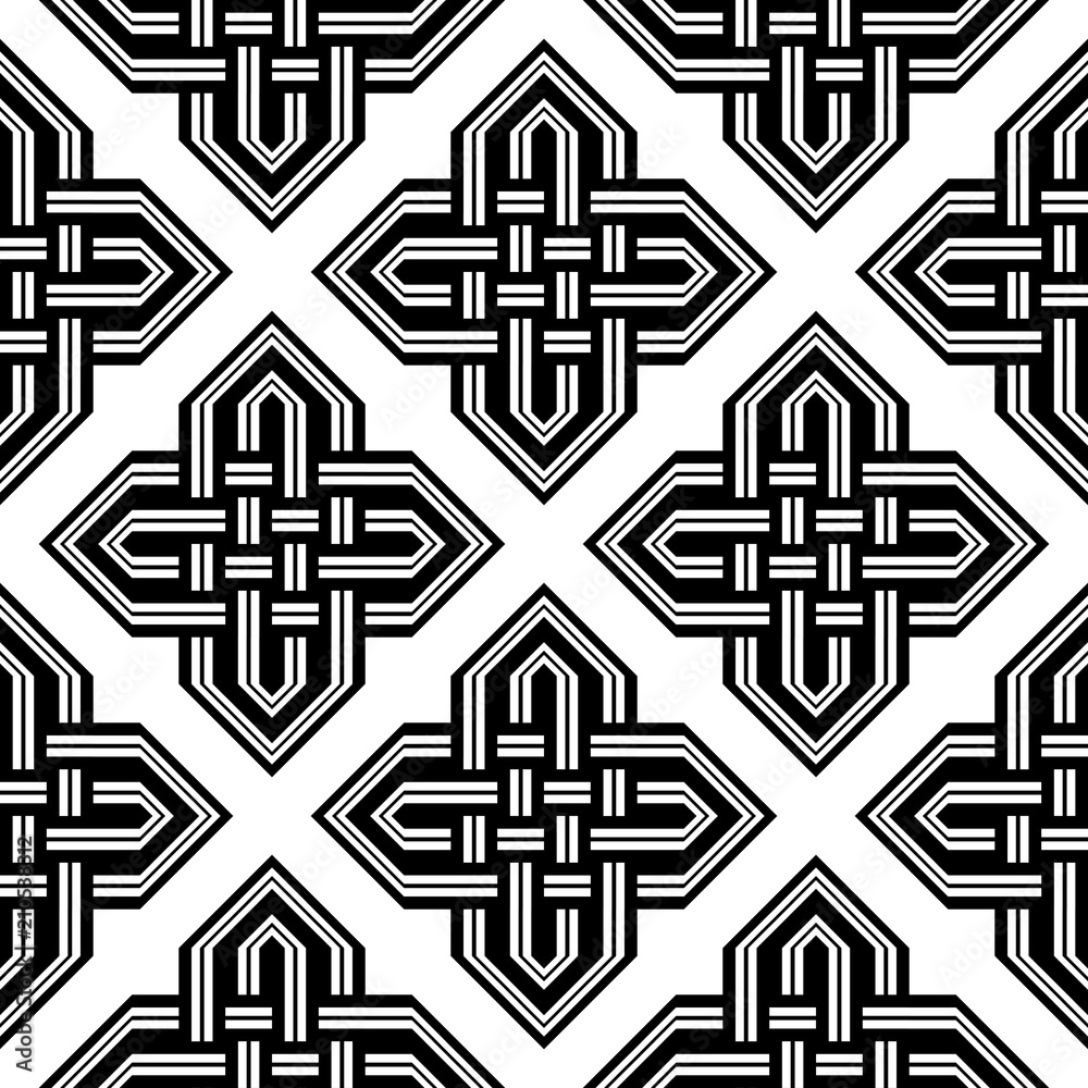 Design seamless monochrome geometric pattern Design seamless monochrome geometric pattern