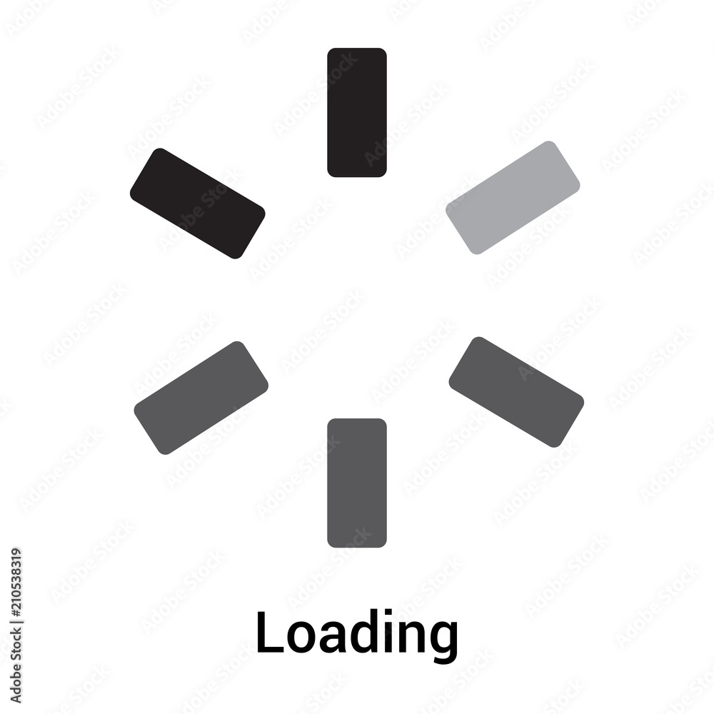 Loading icon vector sign and symbol isolated on white background, Loading logo concept Loading icon vector sign and symbol isolated on white background, Loading logo concept