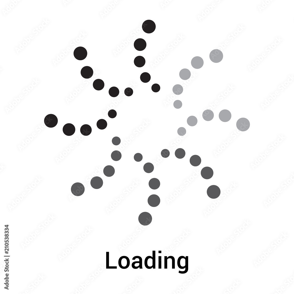 Loading icon vector sign and symbol isolated on white background, Loading logo concept Loading icon vector sign and symbol isolated on white background, Loading logo concept