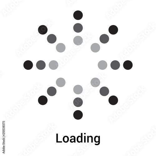 Loading icon vector sign and symbol isolated on white background, Loading logo concept