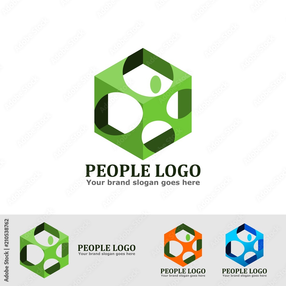 Obraz premium people box logo