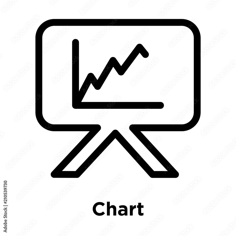 Chart icon vector sign and symbol isolated on white background, Chart logo concept Chart icon vector sign and symbol isolated on white background, Chart logo concept