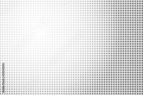 Black dot lines pattern. Halftone background. Futuristic panel. Vector illustration