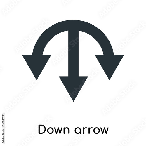 Free Download Down arrow icon vector sign and symbol isolated on white background, Down arrow logo concept - GFXLoad