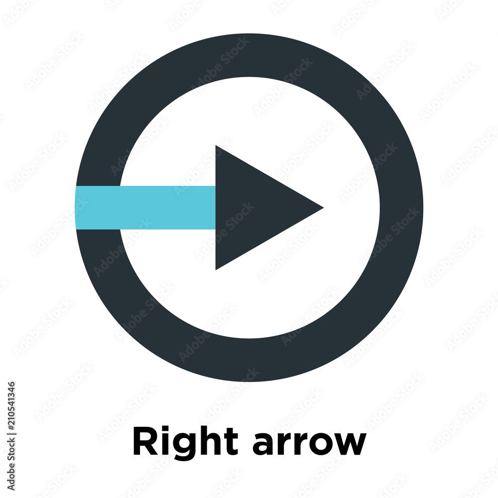 Right arrow icon vector sign and symbol isolated on white background, Right arrow logo concept Right arrow icon vector sign and symbol isolated on white background, Right arrow logo concept