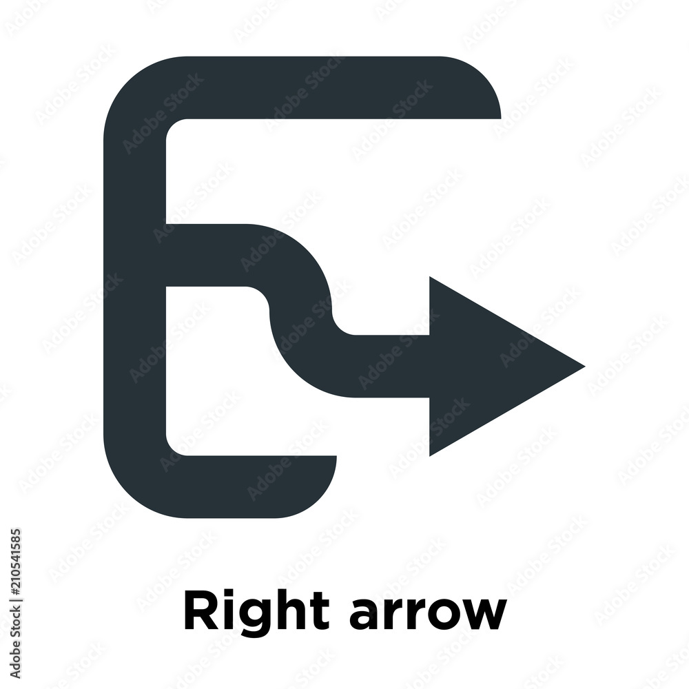 Right arrow icon vector sign and symbol isolated on white background, Right arrow logo concept Right arrow icon vector sign and symbol isolated on white background, Right arrow logo concept