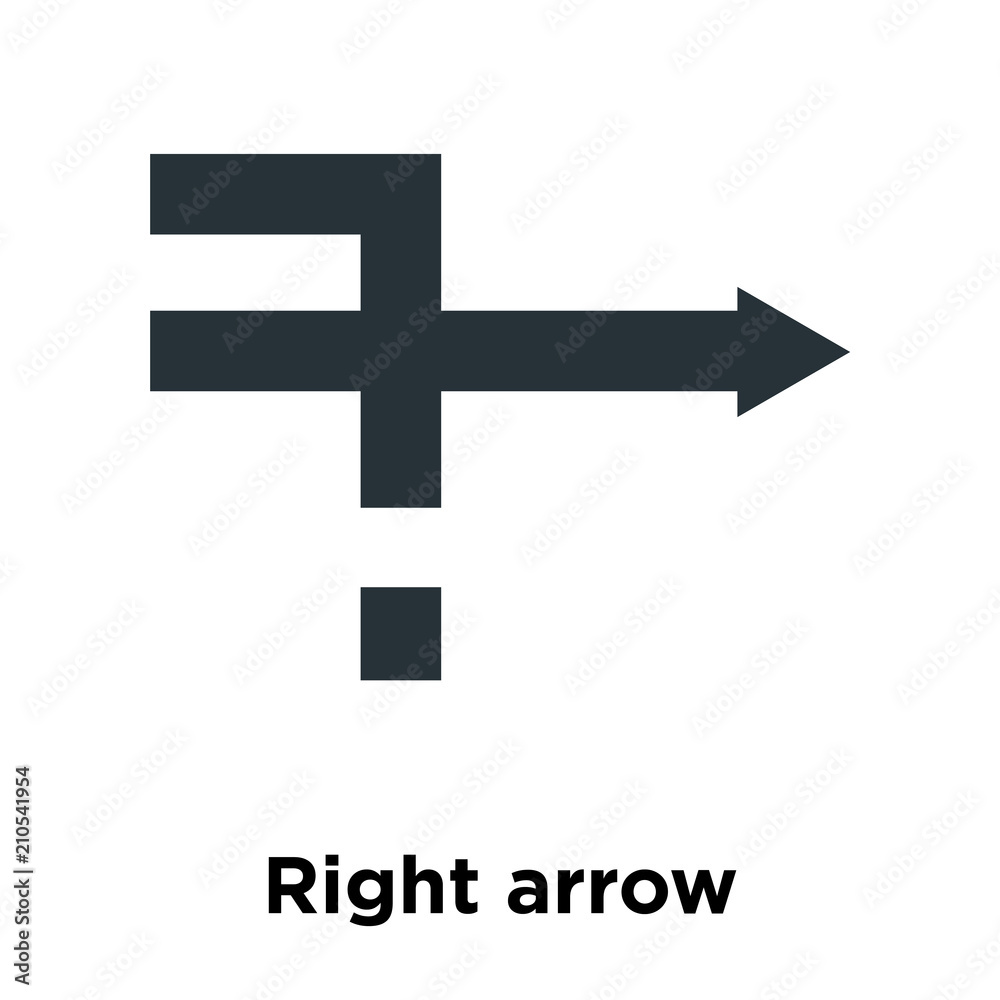Obraz premium Right arrow icon vector sign and symbol isolated on white background, Right arrow logo concept