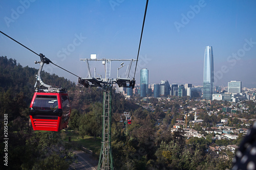 Fotografie Cable cars in santiago chile