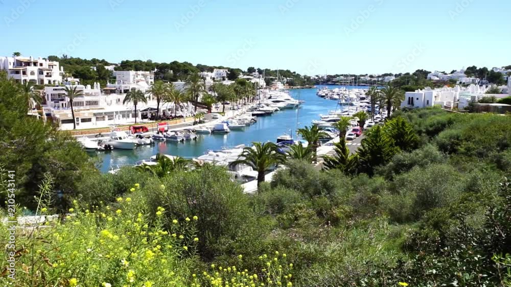 Marina of Cala Dor on Mallorca, Mediterranean Sea, Balearic Islands