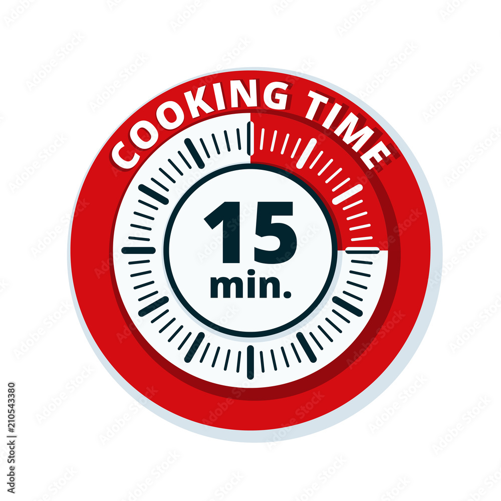 15 minutes cooking time illustration 15 minutes cooking time illustration