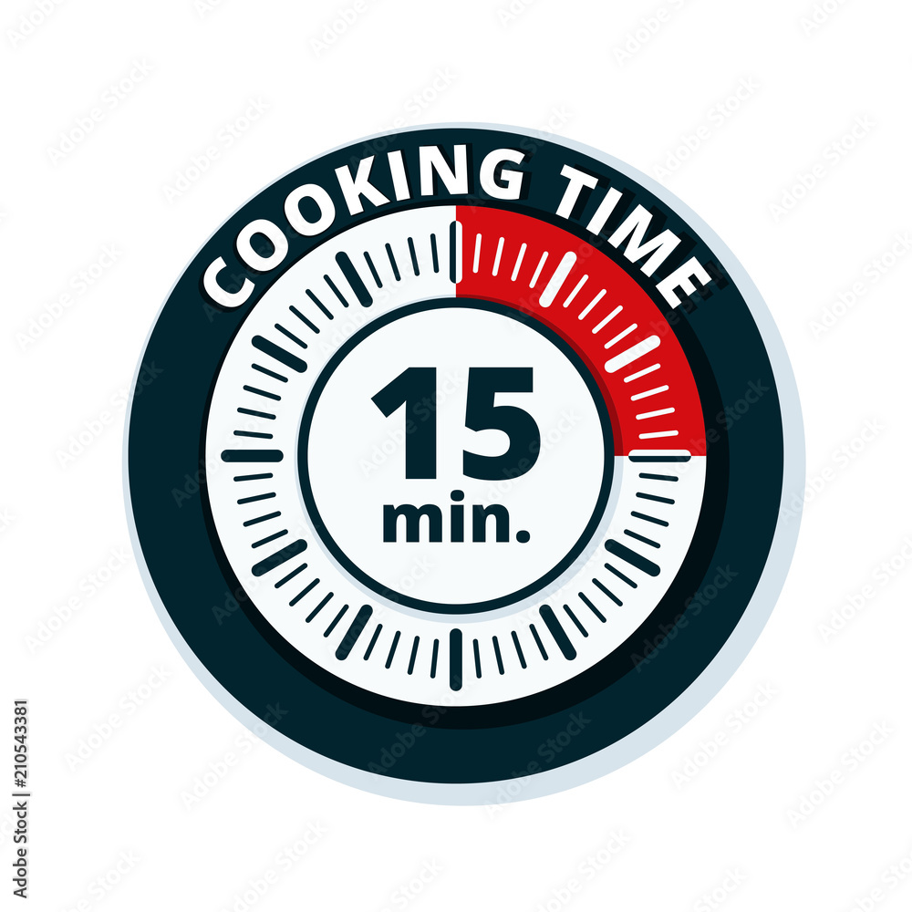 15 minutes cooking time illustration 15 minutes cooking time illustration