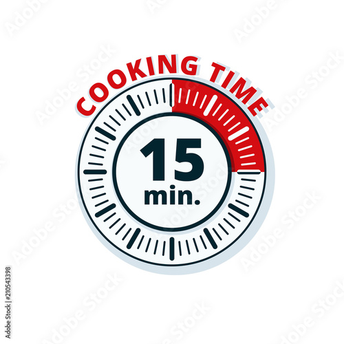 15 minutes cooking time illustration photo