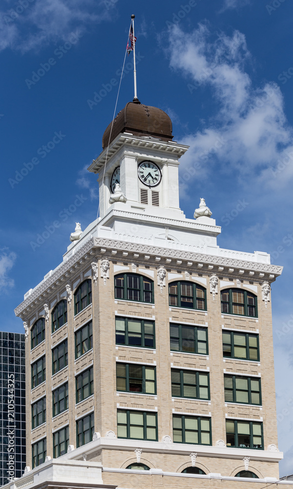 Clock Tower with Blue Sky