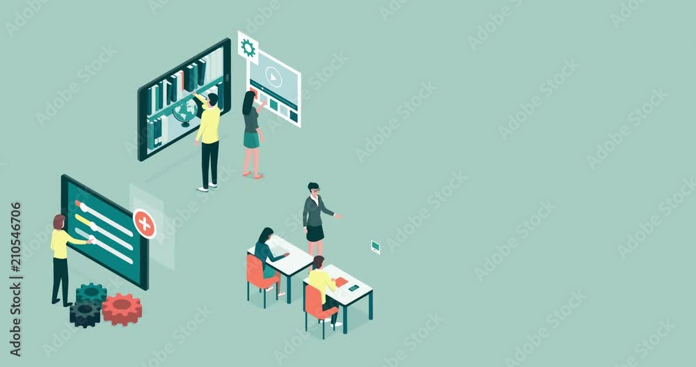 Education and online learning infographic Education and online learning infographic