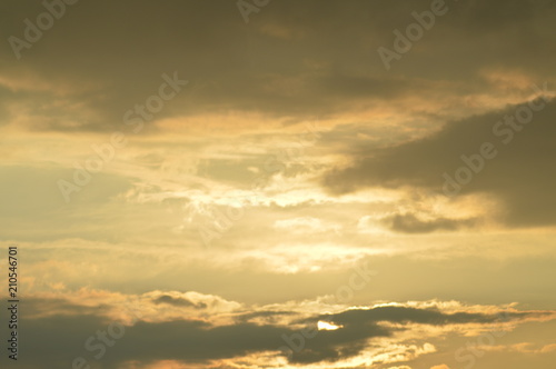 Fototapeta Naklejka Na Ścianę i Meble -  Sky with clouds and sunshine - sunset
