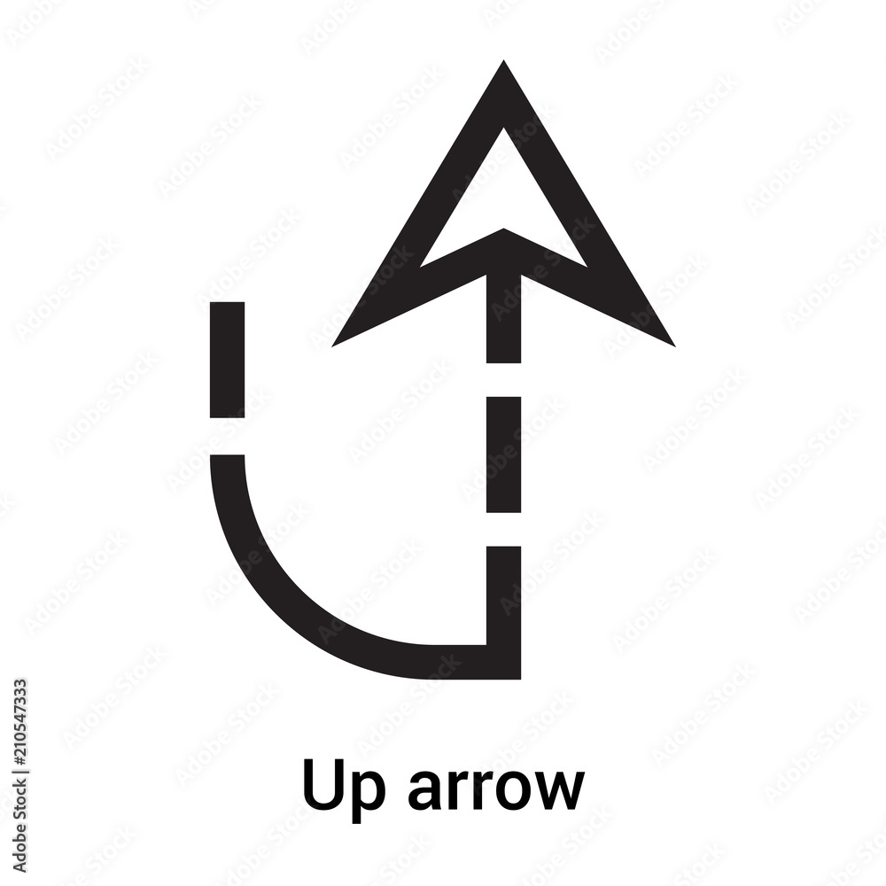 Up arrow icon vector sign and symbol isolated on white background, Up arrow logo concept Up arrow icon vector sign and symbol isolated on white background, Up arrow logo concept
