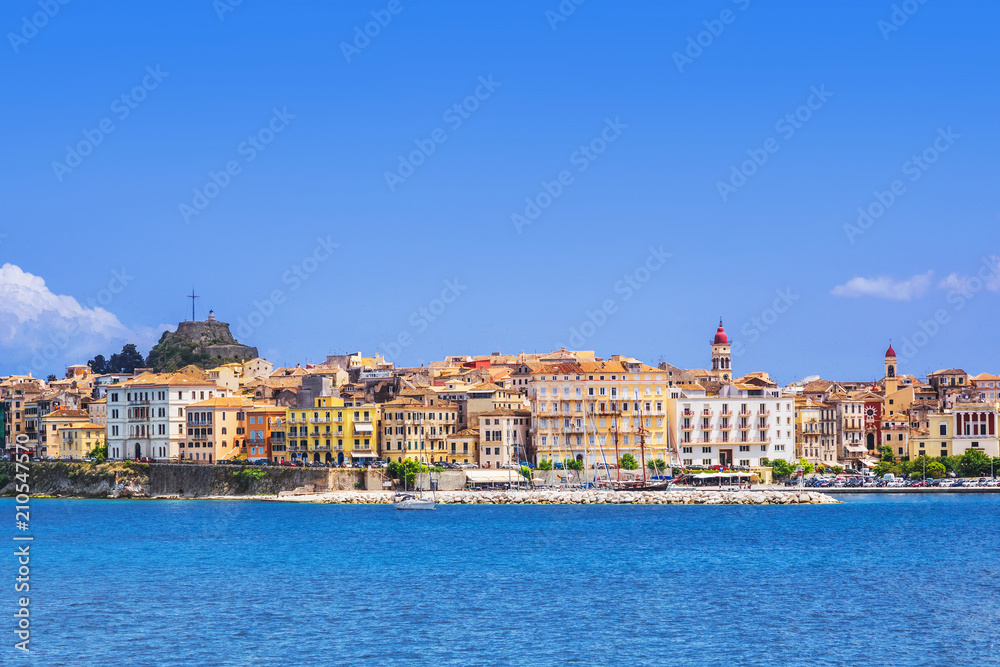 View of the Corfu town, Greece. Popular touristic destination