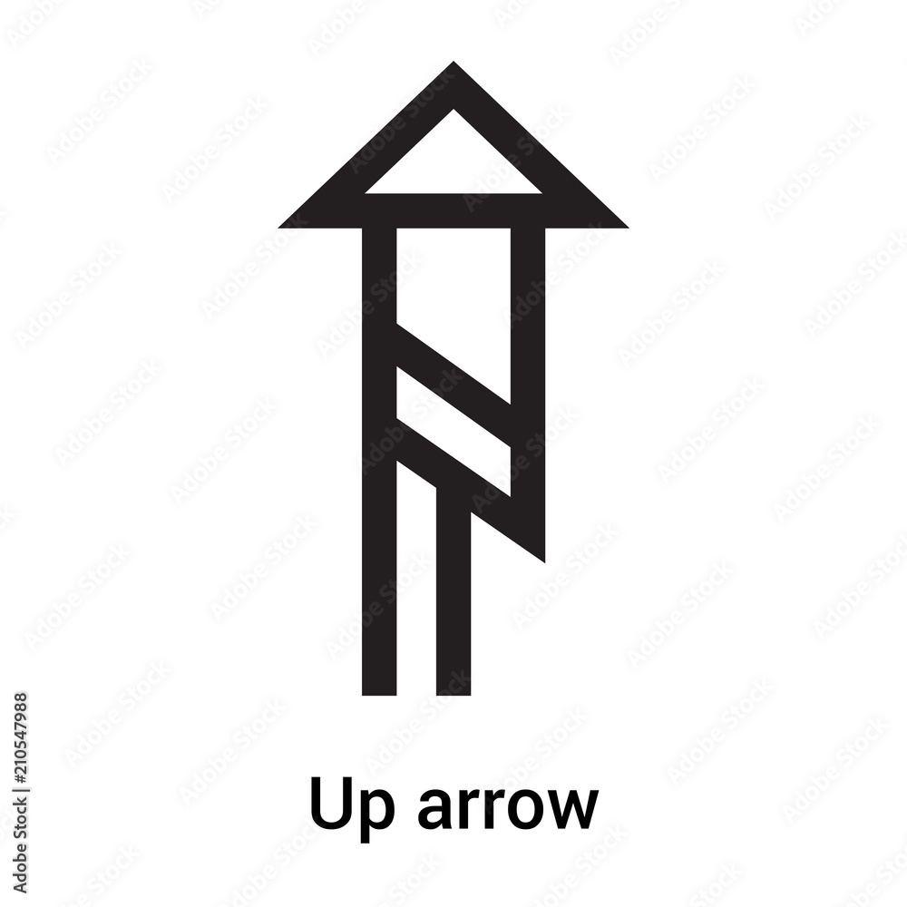 Up arrow icon vector sign and symbol isolated on white background, Up arrow logo concept Up arrow icon vector sign and symbol isolated on white background, Up arrow logo concept